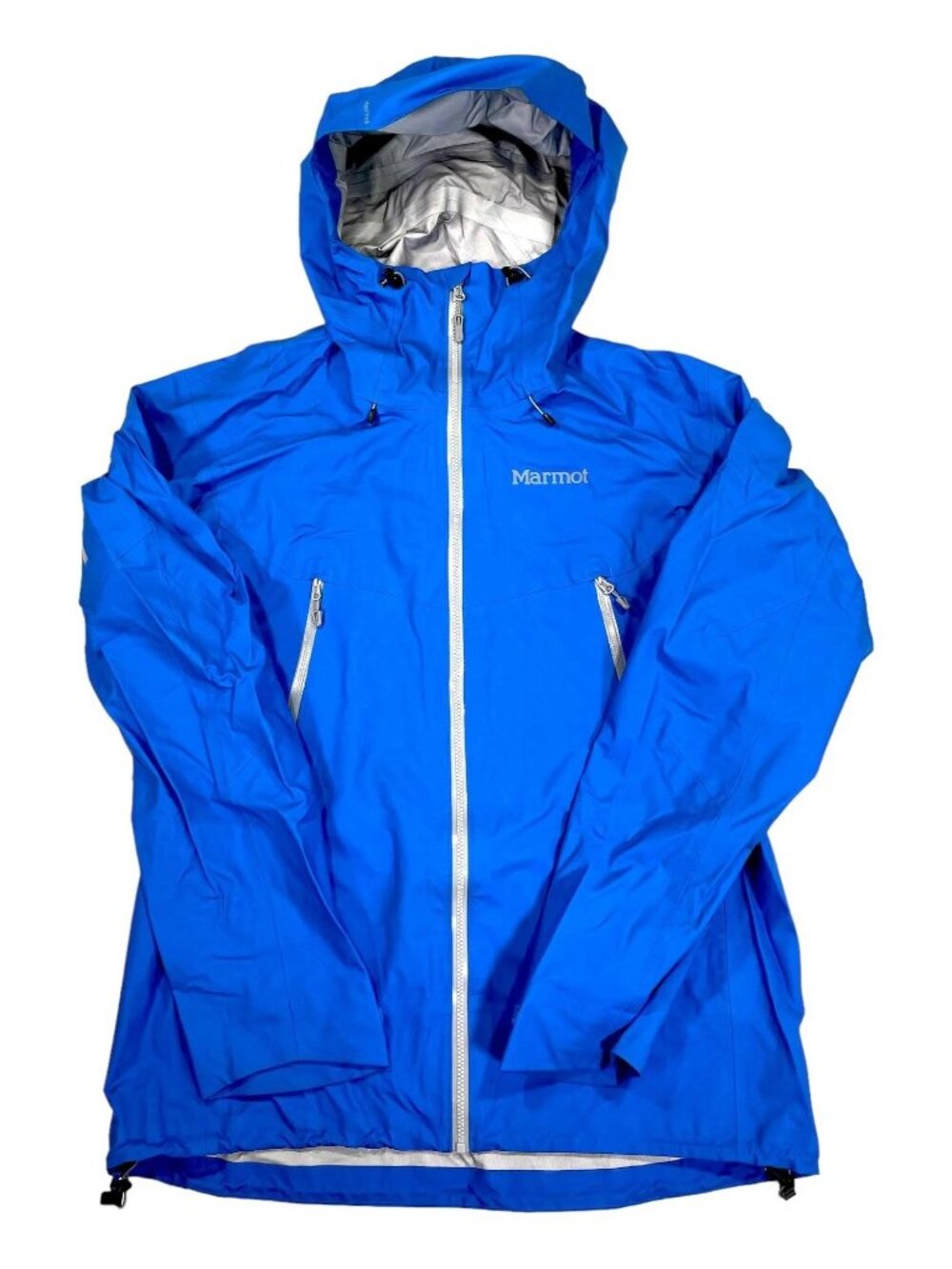Marmot Red Star Rain Jacket Blue Size L adjustable hood NWT
